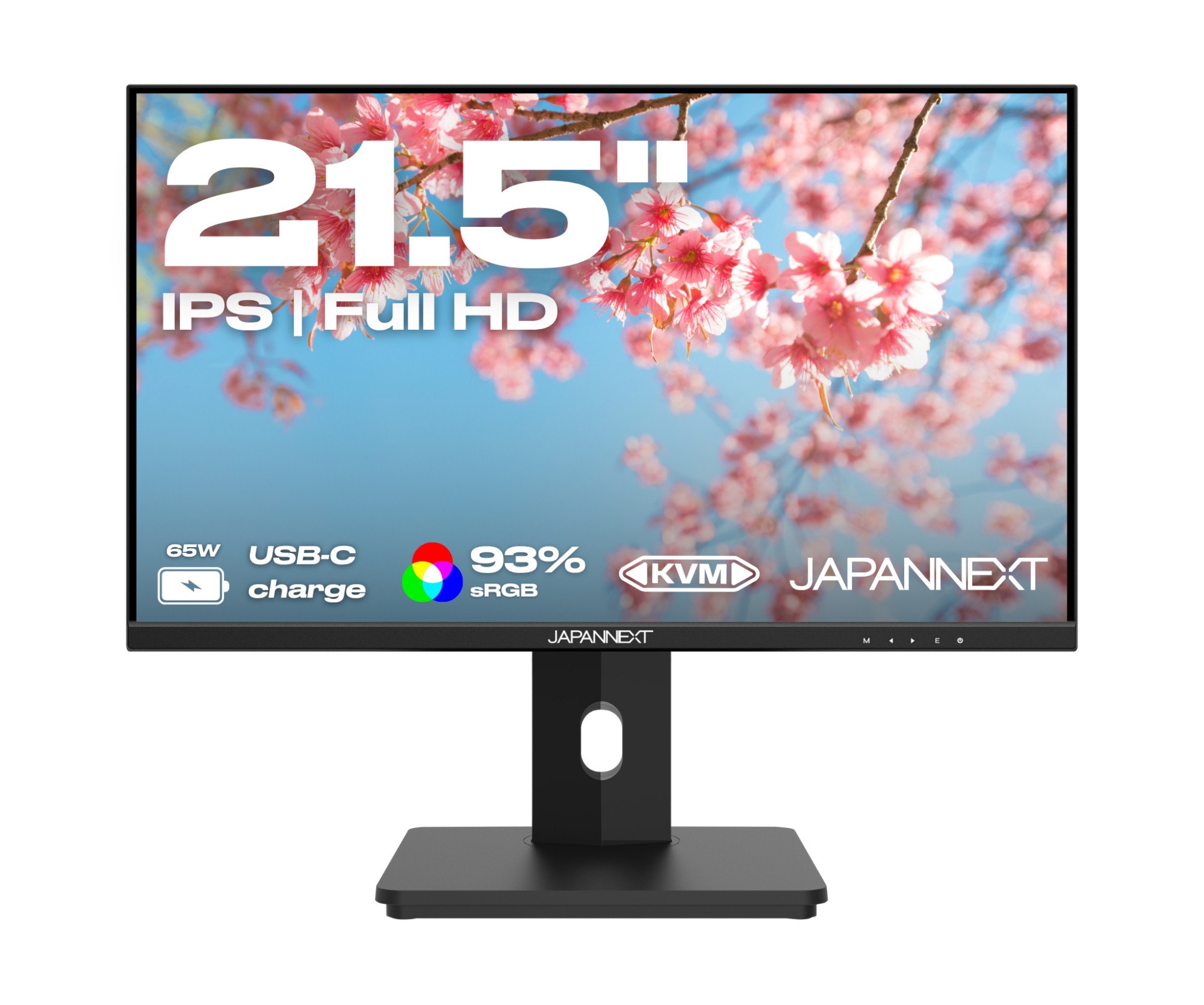 JAPANNEXT JN-I215FLFHSP-C65W computer monitor 54.6 cm (21.5") 1920 x 1080 pixels Full HD LCD Black