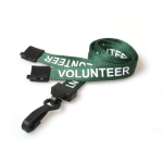 Digital ID 15mm Recycled Green Volunteer Lanyards with Plastic J Clip (Pack of 100)