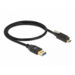 DeLOCK SuperSpeed USB 10 Gbps (USB 3.2 Gen 2) Cable Type-A male to USB Type-C male with screw on top 0.5 m