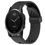 Garmin EU Product - Fenix 5S Silicone Watch Band with Magnetic Clasp - Black