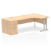 Dynamic Impulse Cantilever Right Crescent Desk Workstation