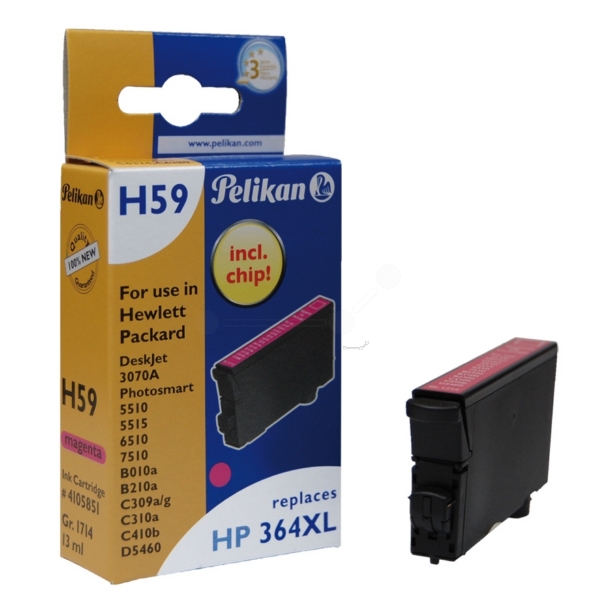 Image of Pelikan 4105851/H59 Ink cartridge magenta. 799 pages 13ml (replaces HP