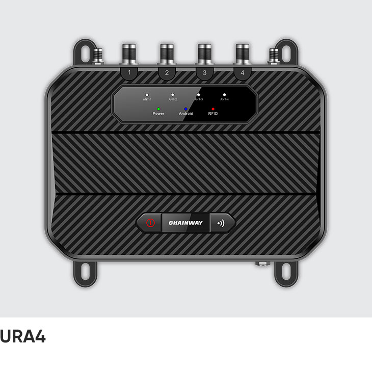 Chainway URA4 Fixed UHF RFID Reader 4-port, Android 9, WIFI, LAN,  4G, RS-232, USB, HDMI, USB