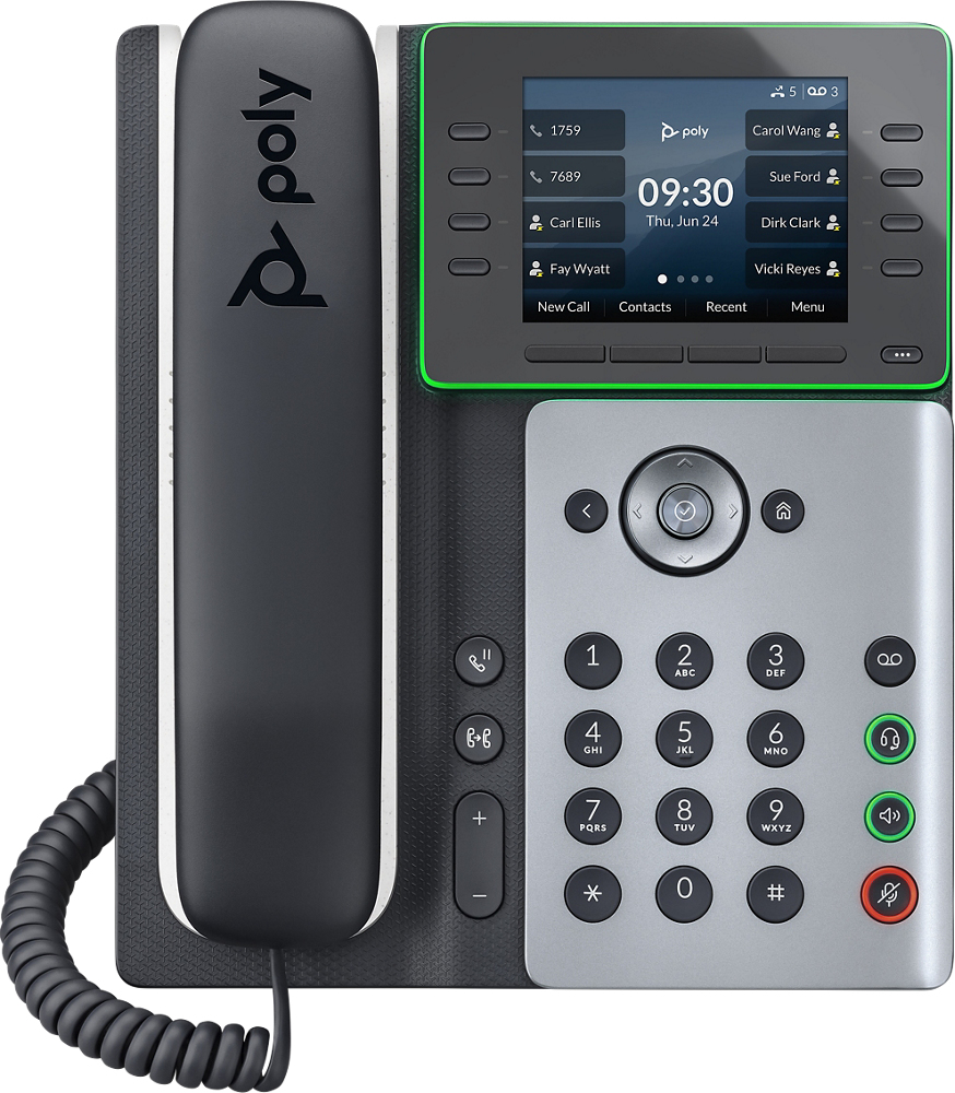 Image of POLY EDGE E300 IP phone Black, Grey 8 lines LCD