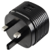 Hama Dual Charger, 2x USB, 2.4A with UK plug, black