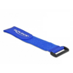 DeLOCK Hook-and-loop cable tie with loop L 280 x W 38 mm blue 3 pieces