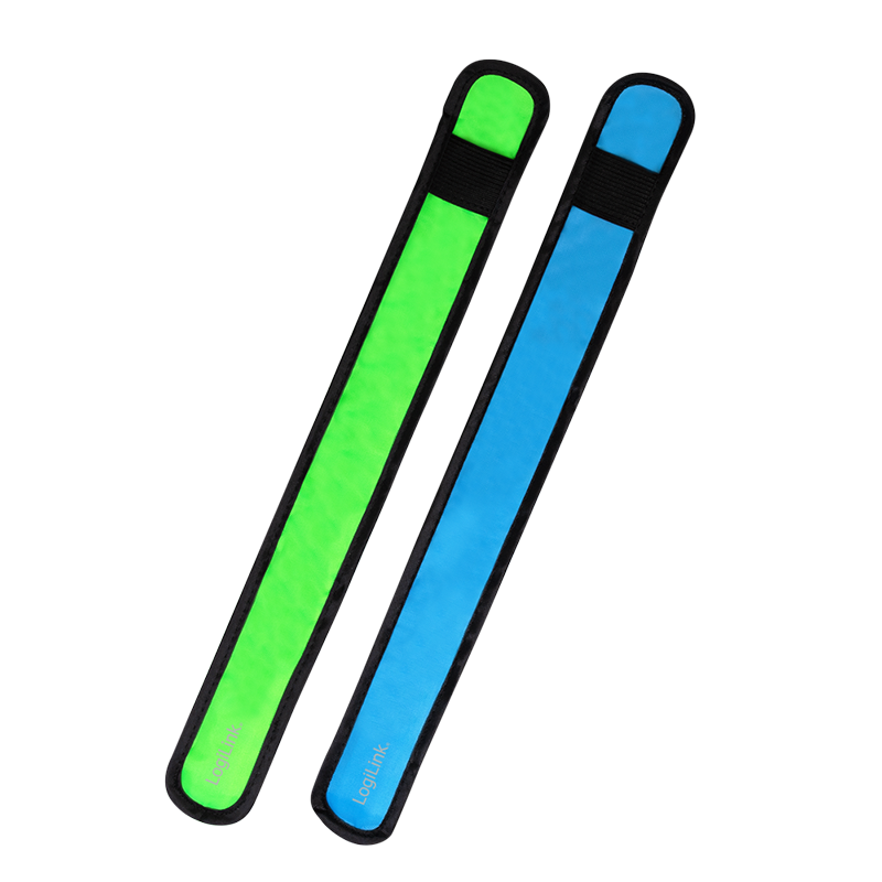 Image of LogiLink LED snap band, 2pcs set, blue / green