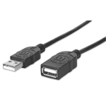 Manhattan 1.8m USB 2.0 A-A m/f USB cable 70.9" (1.8 m) USB A Black