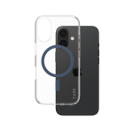 PanzerGlass CARE by ® Flagship Case Transparent Urban Combat w. Blue MagSafe iPhone 16