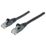 Intellinet Network Patch Cable, Cat6, 0.5m, Black, CCA, U/UTP, PVC, RJ45, Gold Plated Contacts, Snagless, Booted, Lifetime Warranty, Polybag