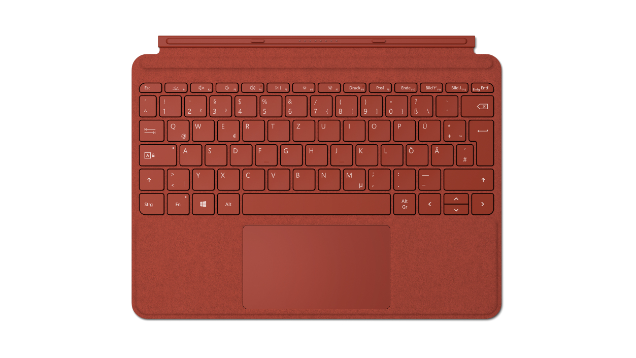 Microsoft Go Type Cover Red QWERTZ English