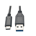 Tripp Lite U428-003 USB-C to USB-A Cable (M/M), USB 3.1 Gen 1 (5 Gbps), Thunderbolt 3 Compatible, 3 ft. (0.91 m)