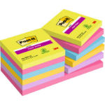 Post-It 654-12SS-UC note paper Square Blue, Green, Pink, Purple, Yellow 90 sheets Self-adhesive