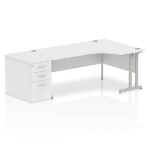 Dynamic Impulse Cantilever Right Crescent Desk Workstation