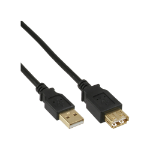 InLine USB 2.0 Extension Cable Type A male / female, gold plated, black, 10m