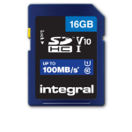 Integral 16GB SDHC UHS-1 U1 CL10 V10 UP TO 100MBS READ