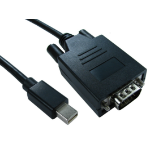 Cables Direct Mini Display Port - VGA,1m Mini DisplayPort VGA (D-Sub) Black