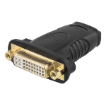 Deltaco HDMI-10A cable gender changer HDMI 19-pin DVI-D Black