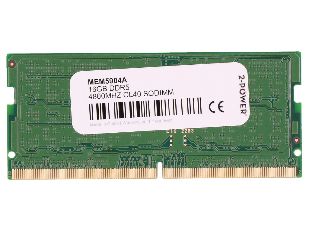 2-Power 2P-SNPVNY72C/16G memory module 16 GB 1 x 16 GB DDR5 4800 MHz