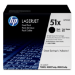 HP Q7551XD/51XD Toner cartridge black twin pack, 2x13K pages ISO/IEC 19752 Pack=2 for HP LaserJet P 3005