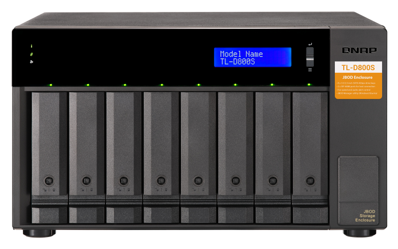 QNAP TL-D800S HDD/SSD enclosure Black 2.5/3.5"