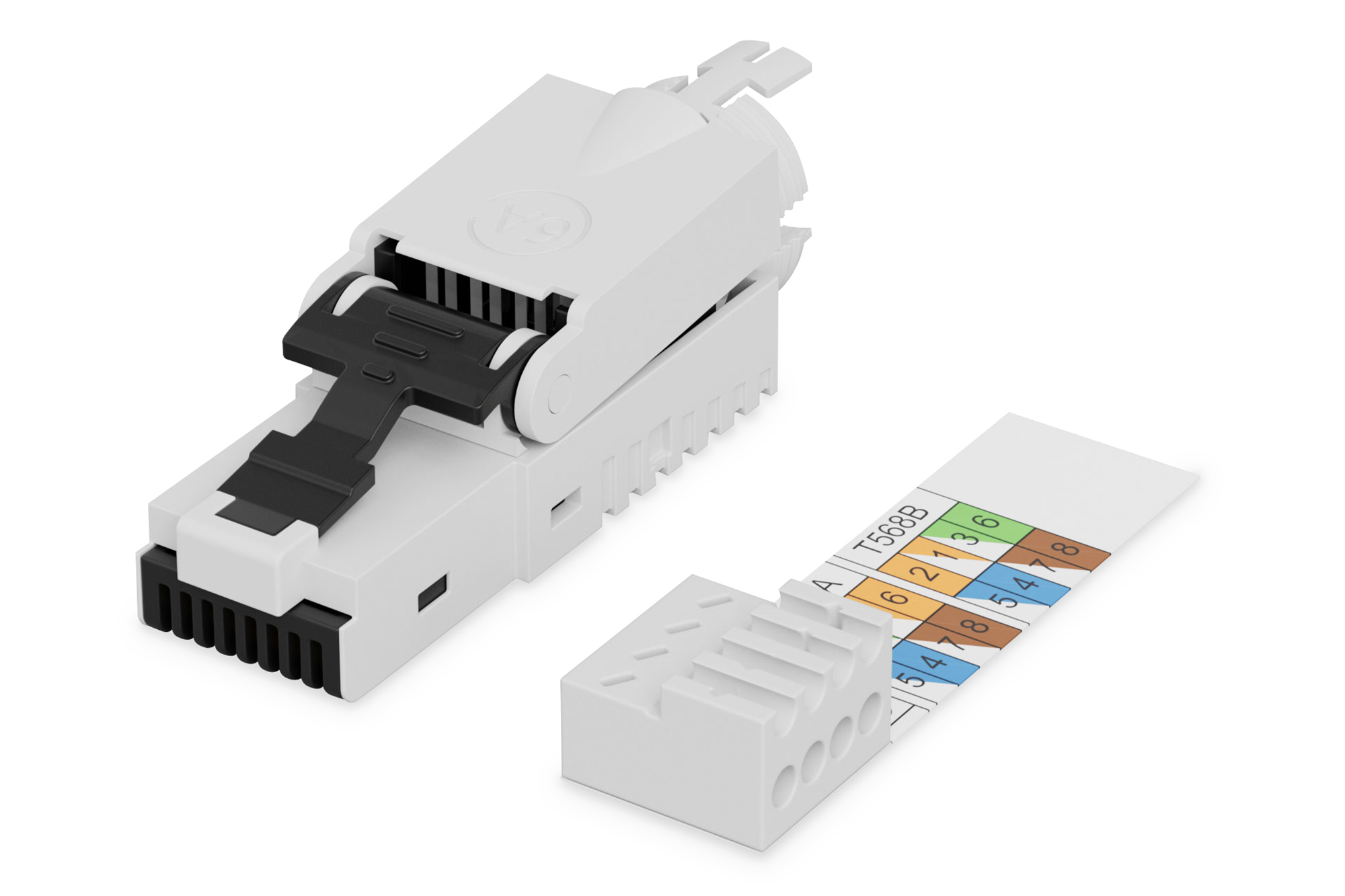 Image of Digitus CAT 6A connector for field assembly, unshielded, AWG 27/7...