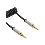 InLine Slim Audio Spiral Cable 3.5mm male / male 4-pin Stereo 0.5m