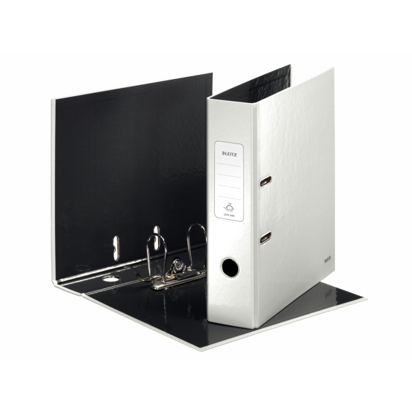 Image of Leitz 180° WOW Lever Arch File - pearl white ring binder A4