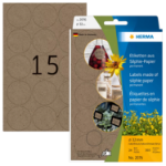 HERMA 2076 self-adhesive label Round Permanent Brown 360 pc(s)