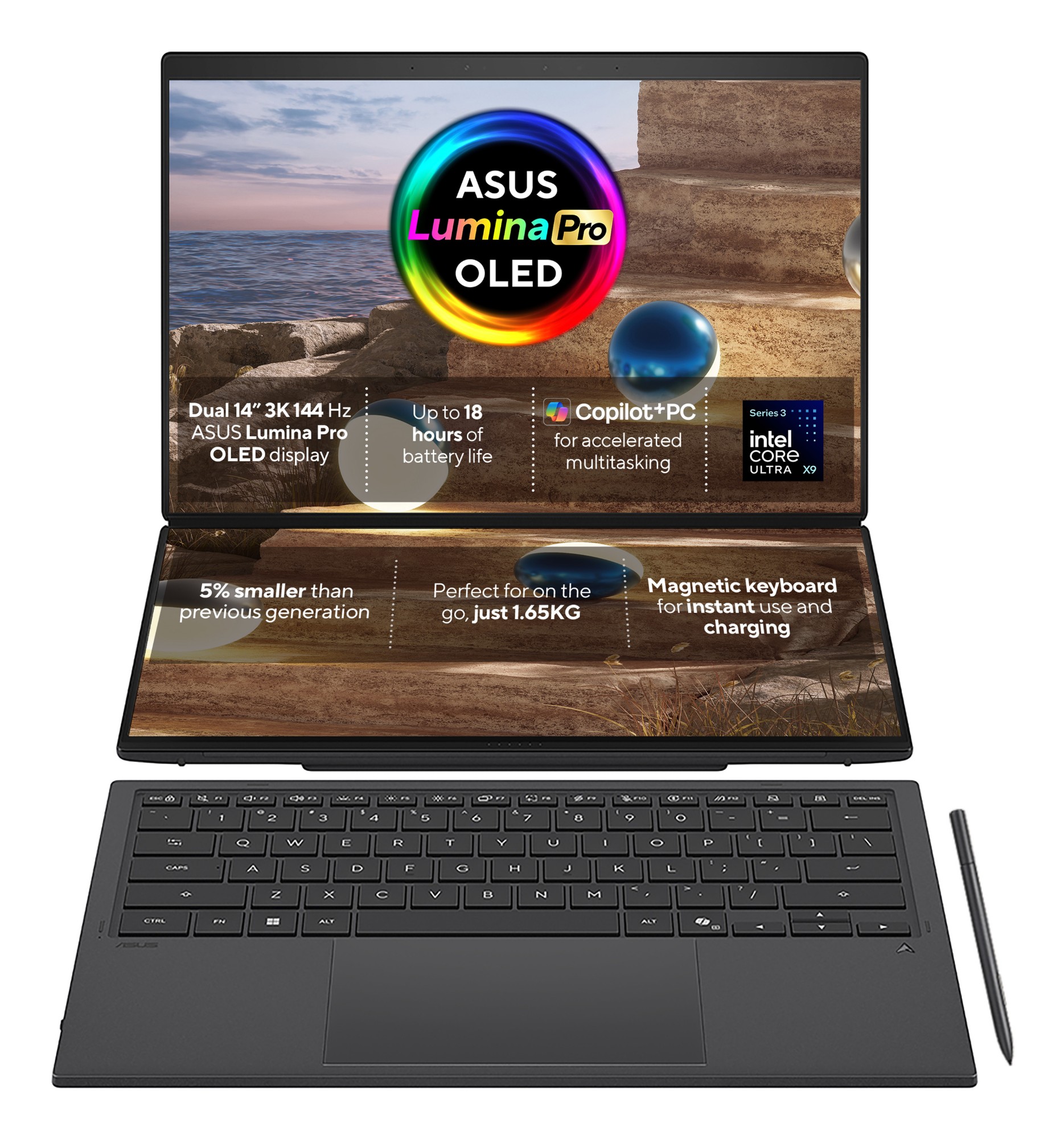 ASUS Zenbook Duo UX8407AA-SN586W Intel Core Ultra X9 378H Hybrid (2-in