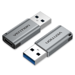 VN1 Vention USB 3.0 Male to USB-C Female Adapter Gray Aluminum Alloy Type