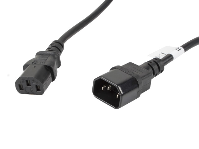 Lanberg CA-C13E-11CC-0050-BK power cable Black 5 m C13 coupler C14 coupler