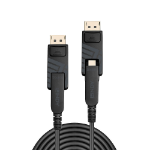 Lindy 20m Fibre Optic Hybrid Mini DisplayPort 1.4 Cable with Detachable DP Connectors
