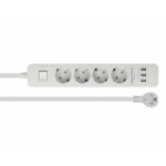 DeLOCK 11206 power extension 1.5 m 4 AC outlet(s) Indoor White