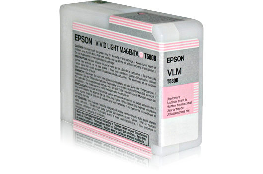 Image of Epson C13T580B00/T580B Ink cartridge light magenta 80ml for Epson...