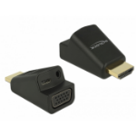 DeLOCK 65895 cable gender changer HDMI A VGA & 3.5 mm Audio Black