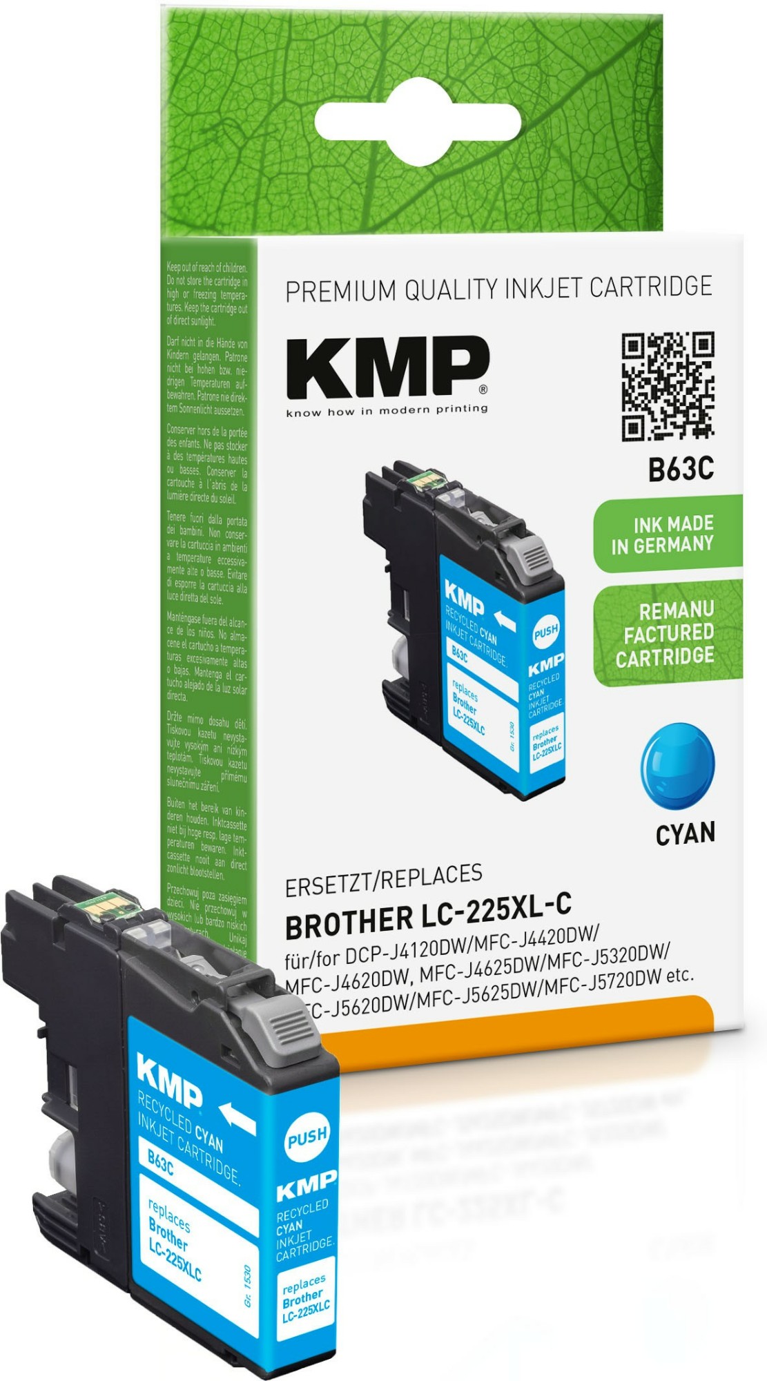 KMP B63C ink cartridge 1 pc(s) Compatible Cyan