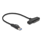 DeLOCK 61042 SATA cable 0.3 m SATA 22-pin USB Type-C (USB 3.2 Gen 1) Black