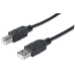 Manhattan USB-A to USB-B Cable, 5m, Male to Male, 480 Mbps (USB 2.0), Black, Polybag