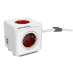 Allocacoc 2402RD/FREUPC power extension 1.5 m 4 AC outlet(s) Indoor Red, White