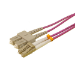 Cablenet 1.5m OM3 50/125 LC-SC Duplex Violet LSOH Fibre Patch Lead