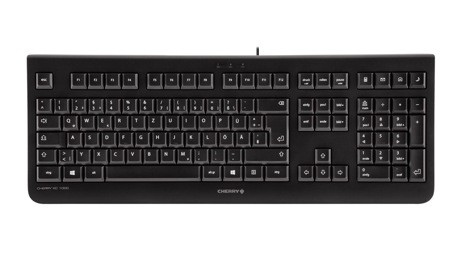 Image of CHERRY KC 1000 keyboard USB Hungarian Black