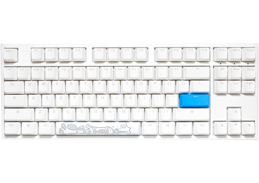 Image of Ducky One 2 RGB TKL keyboard USB UK English White