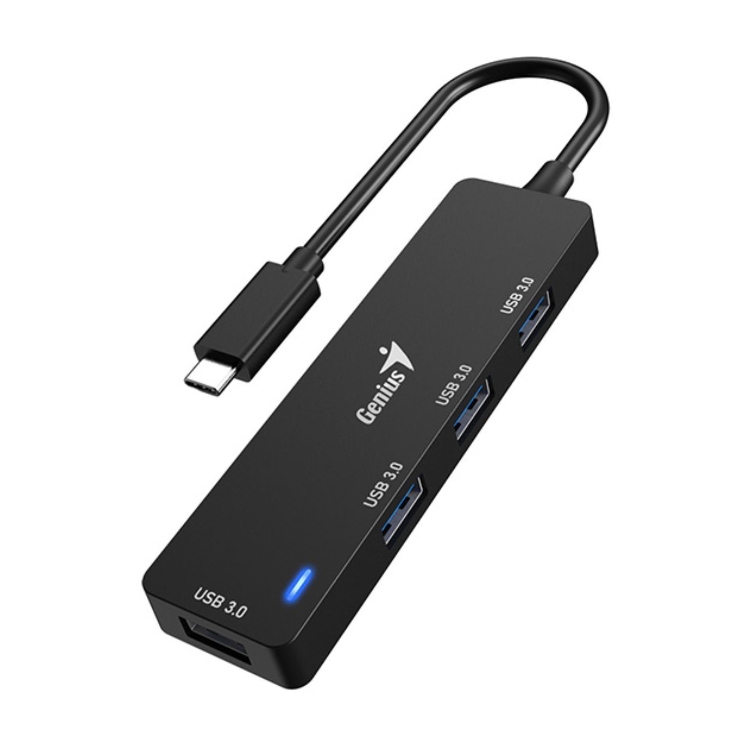 Genius Computer Technology 4 Port USB-C Hub. 4 x USB 3.0 Type-A (F) Po