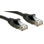 Lindy Cat.6 UTP 0.3m networking cable Black Cat6 U/UTP (UTP)