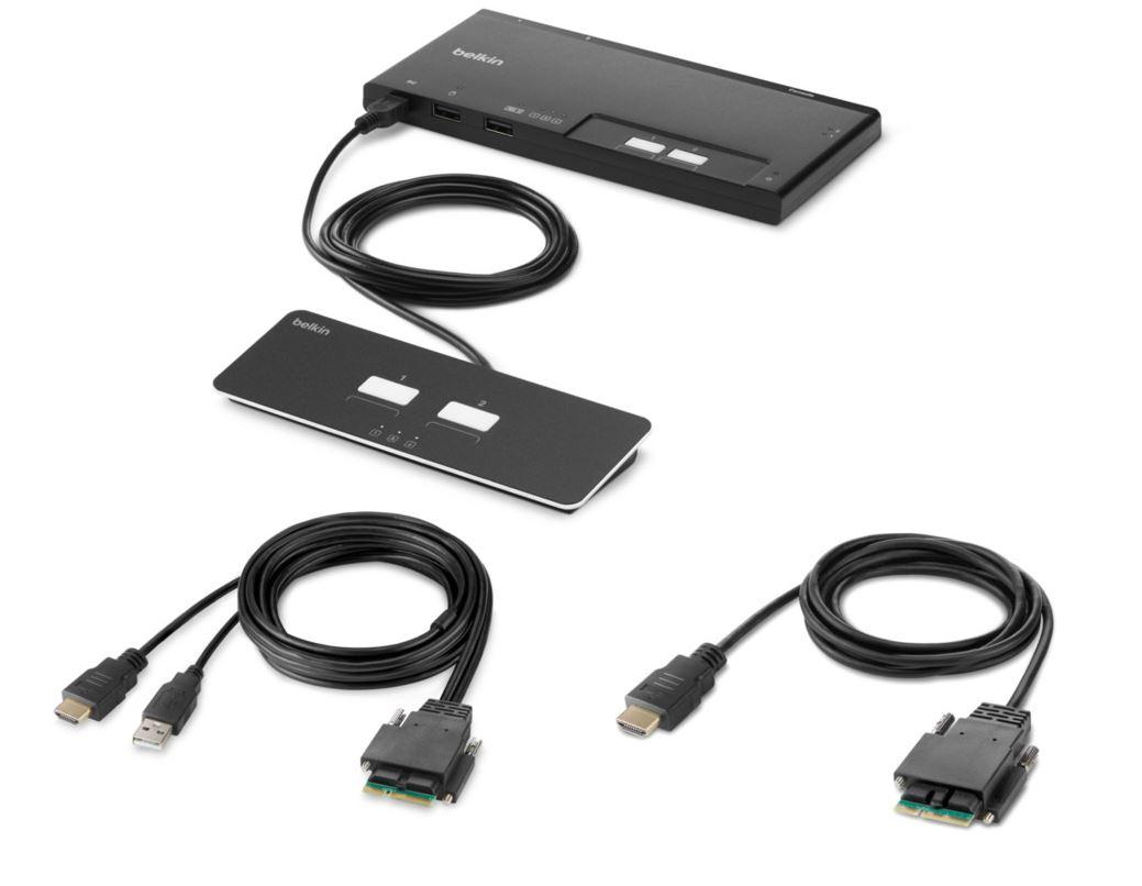 Image of Belkin F1DN102MOD-HH-4 KVM switch Black