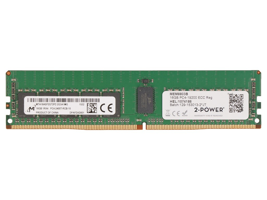 2-Power 2P-KTH-PL429S8/16G memory module 16 GB 1 x 16 GB DDR4 2400 MHz ECC