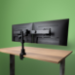 R-Go Tools Smartbar R-Go Zepher monitor Arm für zwei Bildschirme, verstellbar, 0-9 kg belastbar, 100% zirkulär, schwarz