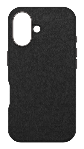 OtterBox Symmetry Series - Back cover for mobile phone - MagSafe compatibility - cactus leather, polyurethane - noir ash (black)