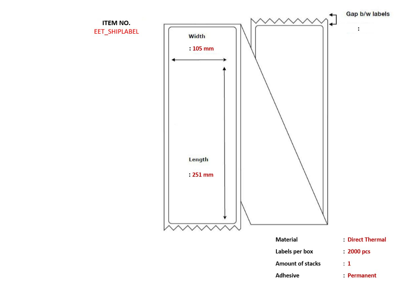 Capture EET_SHIPLABEL printer label White